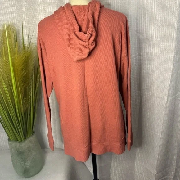 J Jill Size Small Tall Women’s Long Sleeve V Neck Embroidered Hoodie - Picture 7 of 13